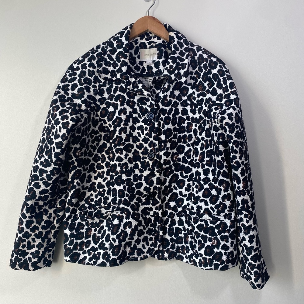 Erin London Leopard Print Lightweight Jacket